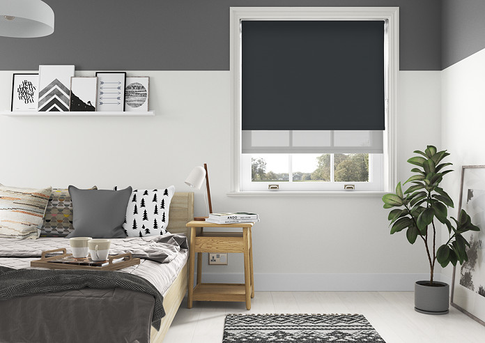 Rimini (Blackout), Black & Optima Dawn - Double Roller Blind - Image 5